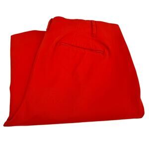 Boden Ankle Pants Womens 10 R (33x29 ACTUAL) Orange Red Coastal Cotton Blend